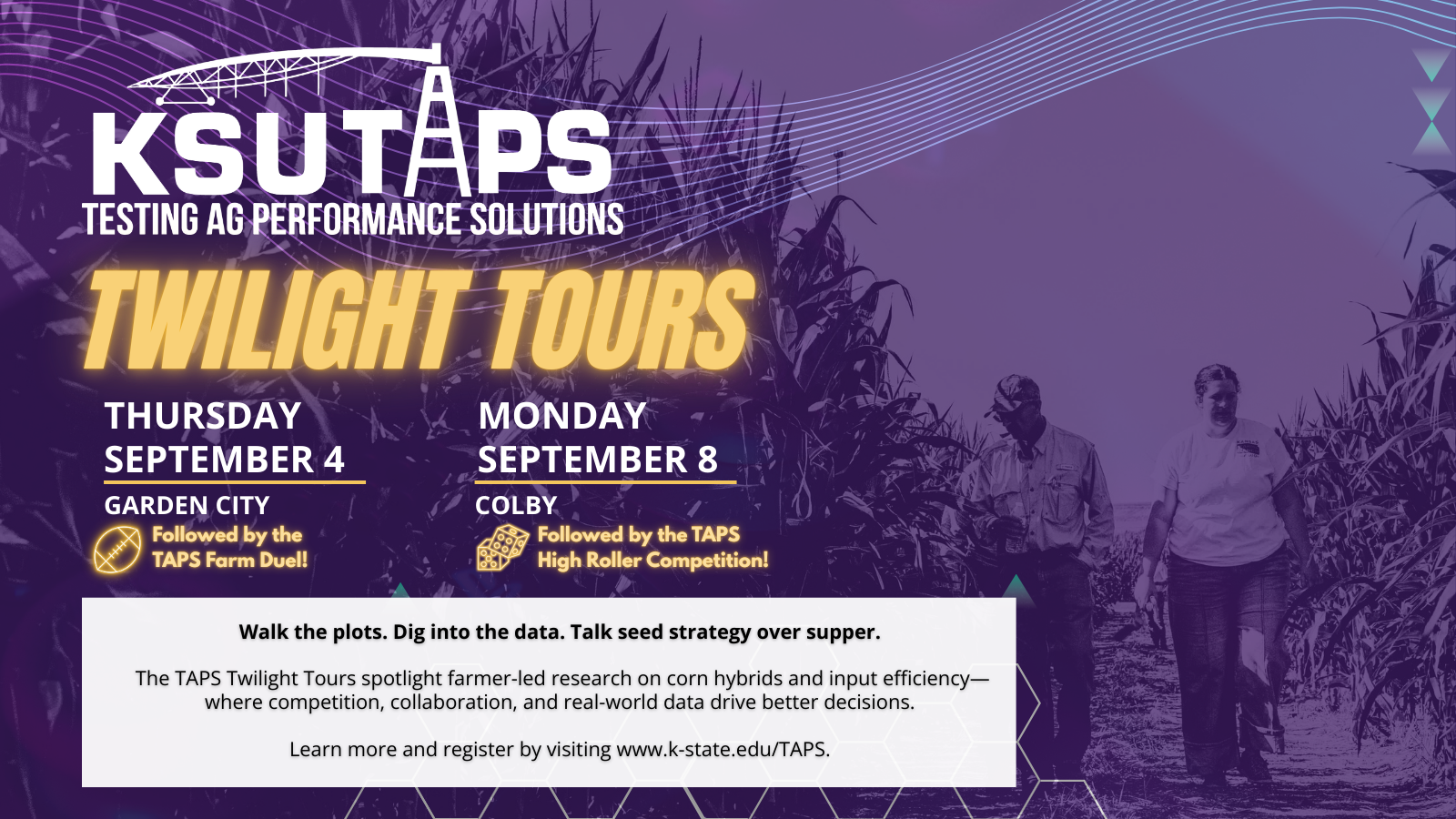 TAPS™ Twilight Tours slated Sept. 4 and 8 in Garden City, Colby